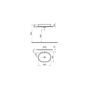 Metropole Çanak Lavabo 60 cm-Beyaz 5942B003-0012
