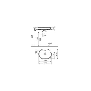 Metropole Çanak Lavabo 60 cm-Beyaz 5943B003-0001