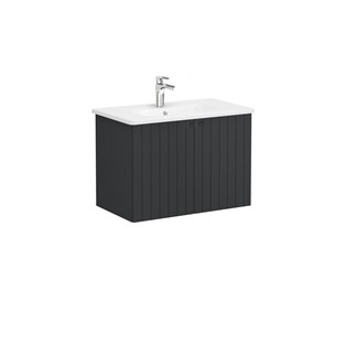 VitrA Root Groove Kapaklı Lavabo Dolabı 80 cm Mat Grafit 69293