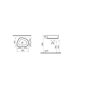 Outline Asimetrik Çanak Lavabo-Beyaz 5991B403-0016