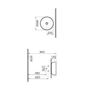 VitrA Outline Yuvarlak Lavabo 40 cm Mat Beyaz 5992B401-0016