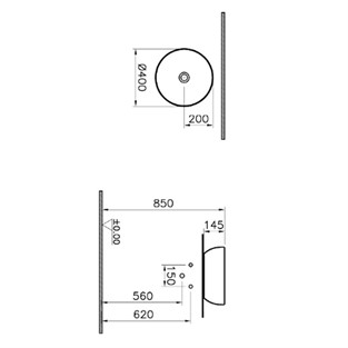 VitrA Outline Yuvarlak Çanak Lavabo 40 cm 5992B403-0016