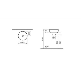 Outline Çanak Lavabo 40 cm-Mat Vizon 5992B450-0016
