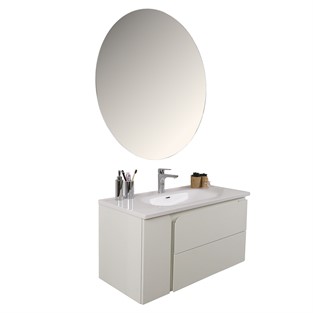 Kobos Future 100 cm Banyo Dolabı Seti Bianco