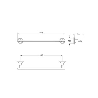 VitrA Origin Classic Kısa Havluluk Krom A44548