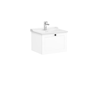 VitrA Root Classic Lavabo Dolabı Tek Çekmeceli Mat Beyaz 60cm