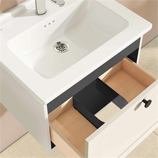 VitrA Root Classic Lavabo Dolabı Tek Çekmeceli Mat Beyaz 60cm