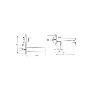 Artema Flow Square Ankastre Lavabo Bataryası Mat Siyah A4318036