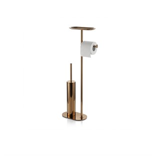 Kobos Nova Hareketli WC Set Yuvarlak Parlak Bakır KBW-836-1RS
