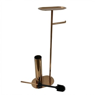 Kobos Nova Hareketli WC Set Yuvarlak Parlak Bakır KBW-836-1RS