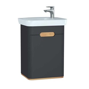 VitrA Sento Lavabo Dolabı 50 cm Kapaklı Mat Antrasit Sağ 60801