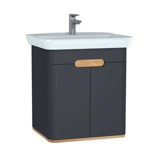 VitrA Sento Lavabo Dolabı 65 cm Kapaklı Mat Antrasit 60805