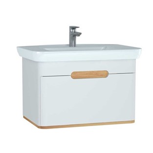 VitrA Sento Lavabo Dolabı 80 cm Tek Çekmeceli Mat Beyaz 60813