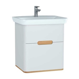 VitrA Sento Lavabo Dolabı 65 cm Çift Çekmeceli Mat Beyaz 60822