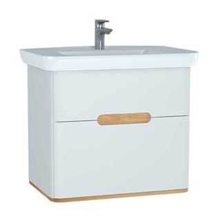 VitrA Sento Lavabo Dolabı 80 cm Çift Çekmeceli Mat Beyaz 60824