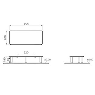 Vitra Sento Konsol 95 cm Açık Meşe 60872