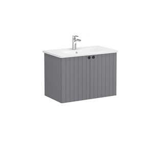 VitrA Root Groove Kapaklı Lavabo Dolabı 80 cm Mat Gri 69291