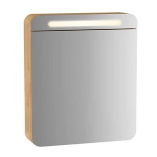 VitrA Sento Aydınlatmalı Dolaplı Ayna 60 cm Açık Meşe Sağ 60894