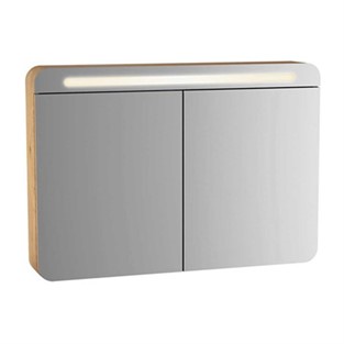 VitrA Sento Aydınlatmalı Dolaplı Ayna 100 cm  Açık Meşe 60897