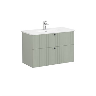 VitrA Root Groove Çekmeceli Lavabo Dolabı 100 cm Mat Retro Yeşil 69463