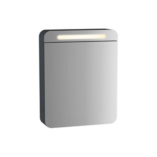VitrA Sento Aydınlatmalı Dolaplı Ayna 50cm Mat Antrasit Sol 61668