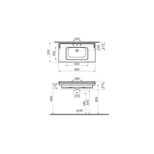 VitrA Valarte Etajerli Lavabo 7803B003-0033