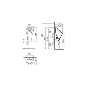 VitrA Arkitekt Pisuvar 6202L003-0198