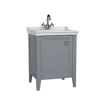 VitrA Valarte Kapaklı Lavabo Dolabı 65 Cm  Mat Gri Sol 62151