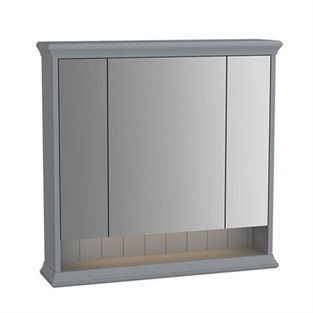 VitrA Valarte Aydınlatmalı Dolaplı Ayna 80 cm Mat Gri 62232