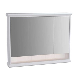 VitrA Valarte Aydınlatmalı Dolaplı Ayna 100 cm Mat Beyaz 62234