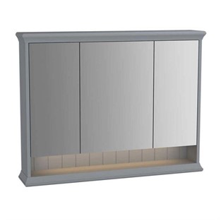 VitrA Valarte Aydınlatmalı Dolaplı Ayna 100 cm Mat Gri 62235