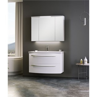 ORKA Urla Banyo Dolabı Takımı Parlak Beyaz 90 cm ORKA5000813