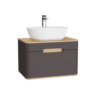 VitrA Sento Lavabo Dolabı 70cm Tek Çekmeceli Mat Antrasit 62360