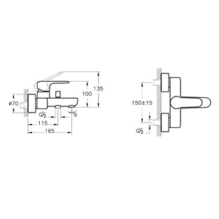 Artema Root Round Banyo Bataryası Fırçalı Nikel A4272534