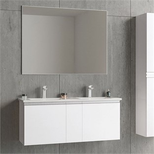 ORKA Terme Banyo Dolabı Takımı Parlak Beyaz 120 cm ORKA5000799
