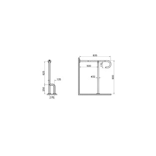 VitrA Arkitekta Duvar-Zemin Tutunma Barı A44469