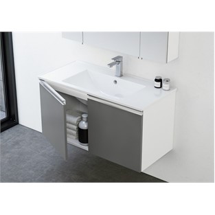 ORKA Terme Banyo Dolabı Takımı Parlak Gri 60 cm ORKA5003377
