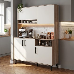 Soprano Kahve Köşesi Çok Amaçlı Mutfak Dolabı 150cm SP02348