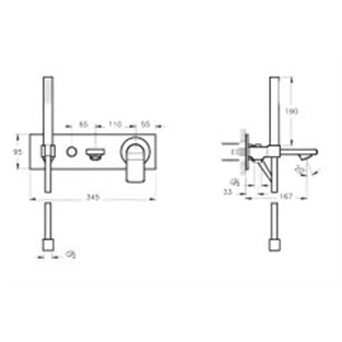 VitrA Memoria Ankastre Banyo Bataryası (Tek Kumandalı) Krom A42855