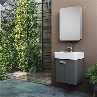 ORKA Orbit Banyo Dolabı Takımı Parlak Antrasit 55 cm ORKA5000610