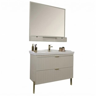 Kobos Noble 100 cm Banyo Dolabı Seti Luna