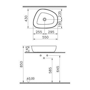 VitrA Outline Çanak Lavabo Mat Bej 5991B420-0016