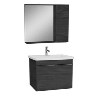 VitrA Quadrum Banyo Dolabı Seti 80 cm Siyah Meşe 65669