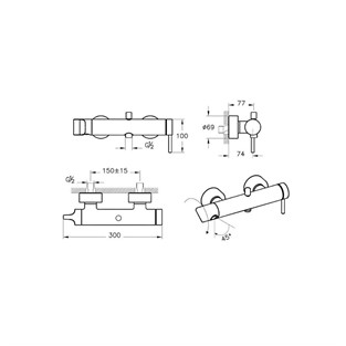 VitrA Origin Banyo Bataryası Mat Siyah A4261936WTC