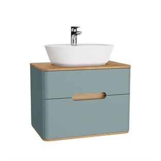 VitrA Sento Lavabo Dolabı 70cm Çift Çekmeceli Mat Fiyord Yeşili 65921