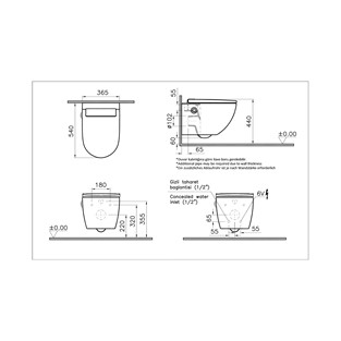 Vitra Sento Temassız Entegre Musluklu Rim-ex Kanalsız Asma Klozet 7948B403-6592