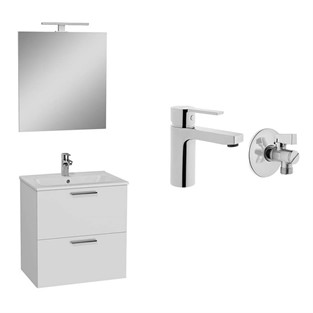VitrA Mia Banyo Dolabı Seti 60 cm+Armatür+Ara Musluk 66191