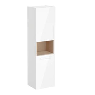 VitrA Root Round Flat Çamaşır Sepetli Banyo Dolabı 40 Cm Sol Parlak Beyaz 66237