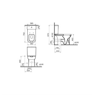 VitrA S20 Square Klozet 5293B003-1023