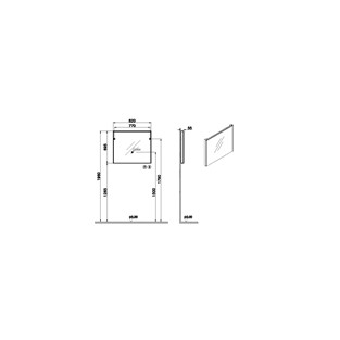 VitrA Core Düz Ayna 80 cm 66915